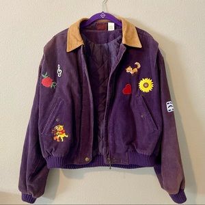 Northern Style Purple Jacket Tan Collar Custom Patches